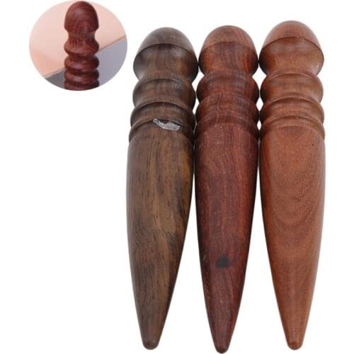 Practical Leather Polishing Tool Sandalwood DIY Handmade Leather Tools Leather Edge Burnisher Wood Polishing Stick