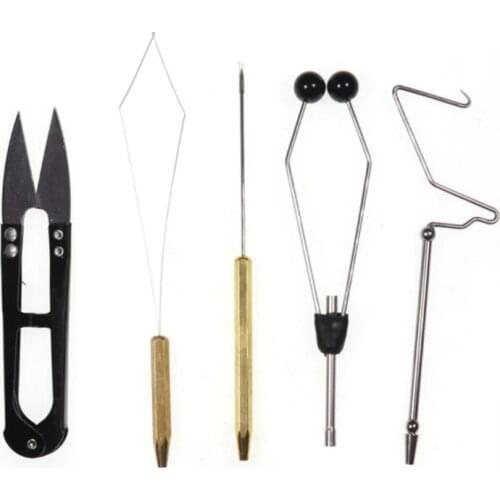 Practical Rotating Fly Tying ViseTool Set Stainless Steel Bobbin Thread Holder Whip Finisher Nail Knot Loop Tyer Tying Tools