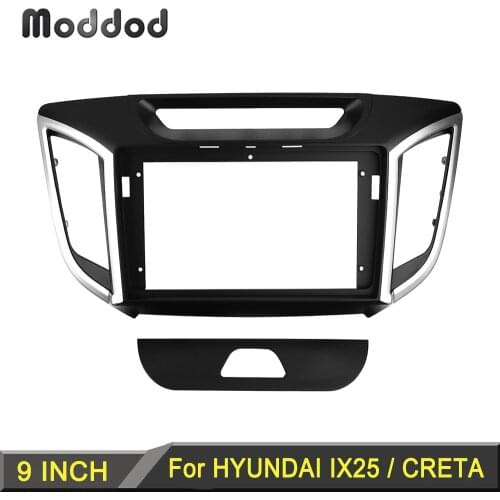 Double Din Radio Fascia for HYUNDAI IX25 CRETA 2014 Dashboard Kit Installation Refitting Trim Frame Stereo Panel Player Bezel