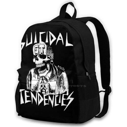 Suicidal Tendencies Backpacks For School Teenagers Girls Travel Bags Punk Hardcore Dag Nasty Dead Boys The Damned Cock Sparrer