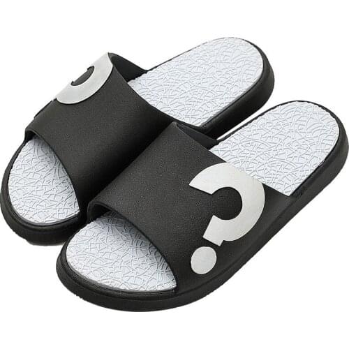 Summer New Unisex Slippers Women/Men Indoor Non-Slip Home Bathroom Slides PVC Soft Bottom Flip Flops Couples Outdoor Beach Shoes
