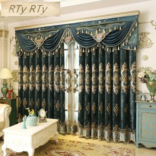 Blackout curtains for bedroom French window high quality curtains for Kitchen with Window Treatment Drap tulle for Livingroom
