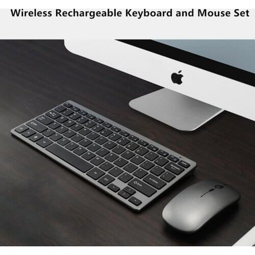 Home Office Ultra-thin Wireless Charging Silent Keyboard and Mouse for iMac Pro Computer Keyboard for Macbook Pro Air Russian
