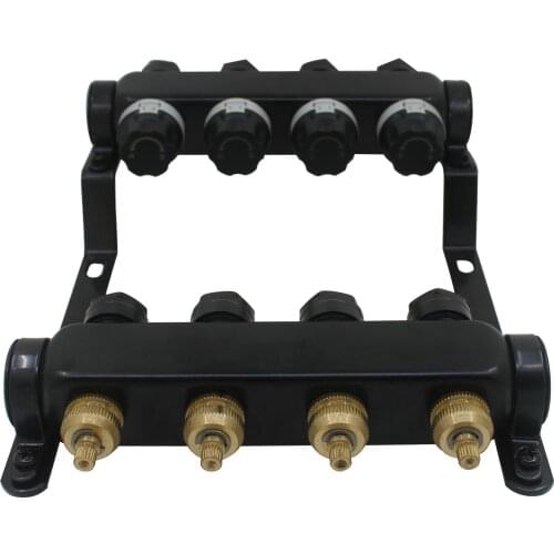 Thermostat stainless steel underfloor heating manifolds Radiant heating Manifold Adjustable flow rate with