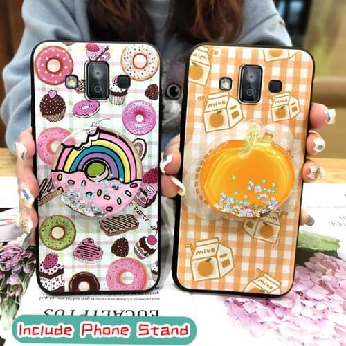 TPU Soft Case Phone Case For Samsung Galaxy J7 DUO/SM-J720F foothold Cover phone stand holder