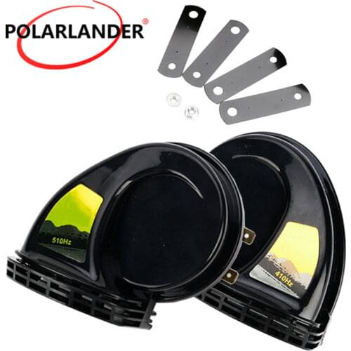 High quality 2pcs /pair 1Treble 1 Bass Super Loud Snail Horn Air Siren Speeker 12V Car Truck Vehicle 115DB Alarm Horn Waterproof