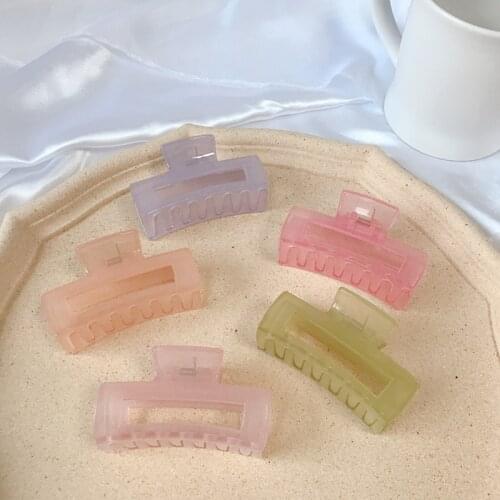Summer Women Claw Clip Fashion Colorful Barrette Bath Hair Claw Female Ponytail Clip Acrylic Hair Clamps Hair Accessories Gifts