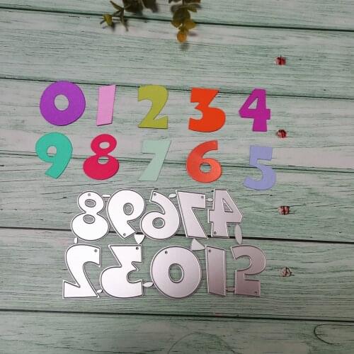 0-9 number craft Metal Cutting Dies Scrapbooking Stencil for Album Paper DIY Gift Card Decoration Embossing Dies