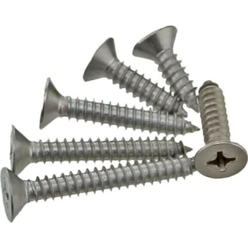 100PCS M3 M4 M5 Philips Countersunk Screw 201 Stainless Steel Cross Self Tapping Screws