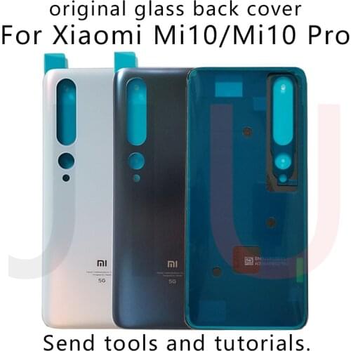 100% Original glass back cover for Xiaomi Mi 10/10 Pro,Genuine battery back cover, housingcase replacement