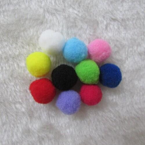 2 cm Fluffy Soft Pompom Plush Pom Poms Ball DIY Handmade Sewing Craft Kids Toy Wedding Decorations Supplies 100 pcs sale