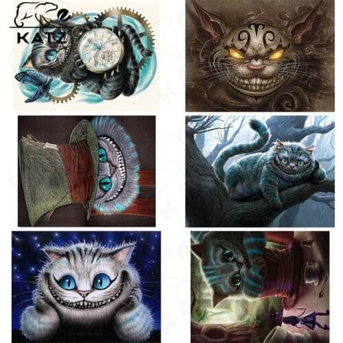 Cat Diamond Painting Scary Animal Portrait Embroidery Crossing Diy Adult Children Mosaic Gift Cross Stitch Home Decoration