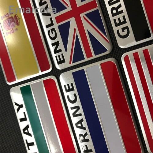 Emaicoca car-styling 3D Aluminum National Flag Case for Seat Ibiza Arosa Leon Toledo Alhambra Exeo FR Supercopa Mii Altea Cordob