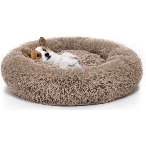 Pet Kennel Round Plush Pet Kennel Mattress Deep Sleep Kennel Large Medium and Small Supplies