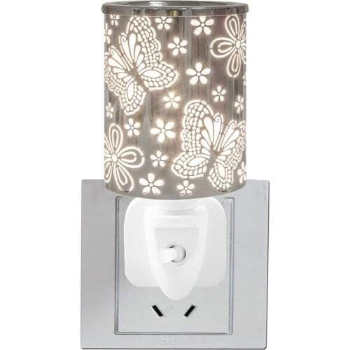 Mini Wax Warmer Electric Melt Burner Plug In For Fragrance Candle Wax Warmer, metal Oil Burner for Scented Candles (Butterfly)