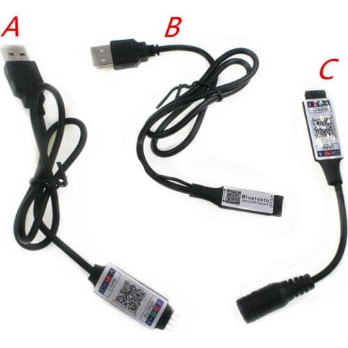 Mini RGB Bluetooth Controller DC5V-24V Music Bluetooth Controller Light Strip