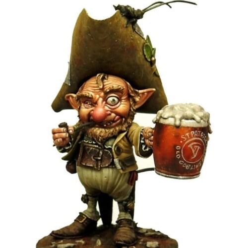 1/32 54mm Resin Model figure GK St. Paddys Day Q version fantasy theme Unassembled and unpainted kit