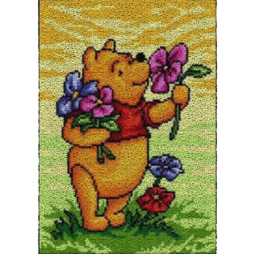 Latch hook rug kits Crochet hooks Carpet embroidery for Adults and kids Stitch threads Set for embroidery hobby knitting needles