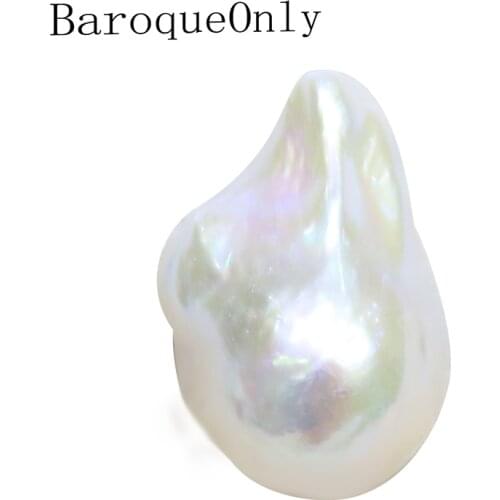 BaroqueOnly white Natural Freshwater plump Baroque Pearls, Naked Bead For DIY PENDANT NECKLACE/drop earrings Making BZN
