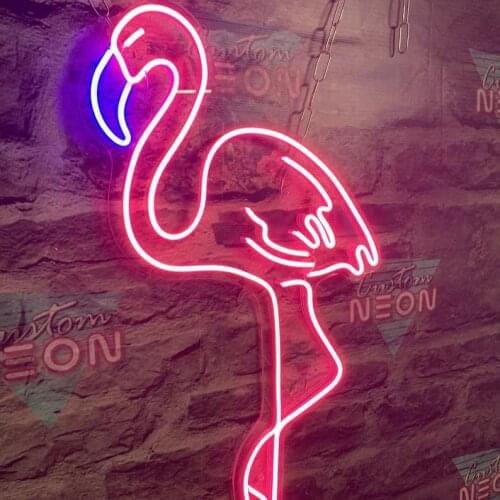 Pink flamingo custom neon sign - Bedroom wall decor, Unique gift, Neon decor, Flamingo art, Gift for her, Coffee art, Custom neo