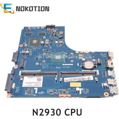 NOKOTION Laptop motherboard For Lenovo B40-30 ZIWB0 B1 E0 LA-B101P MAIN BOARD 14 inch SR1W3 N2930 CPU full test