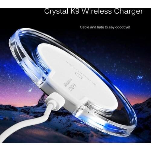 New Wireless Charging Dock Charger Crystal Charging Pad With Receiver for Galaxy S8 S8 Plus Note 8 S7 Edge lPHONE