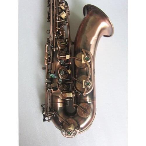New High Quality Saxophone Tenor Sax Professional Tenor Saxophone Musical Instruments Saxophone Antique Copper and case
