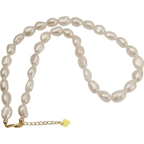 USA 14K GOLD FILLED Fashoin chocker necklace,made of 100% nature freshwater pearl,pearl length 8-12 mm,necklace length 35-55 cm
