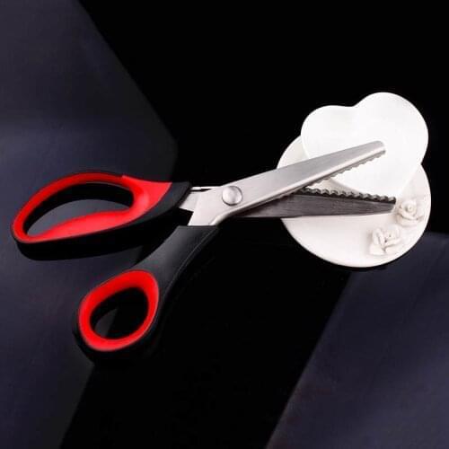 Professional Sewing Tools Accessories Shears Sewing Dressmaking Pinking Zigzag Scissors Fabric Embroidery Shears Kitchen