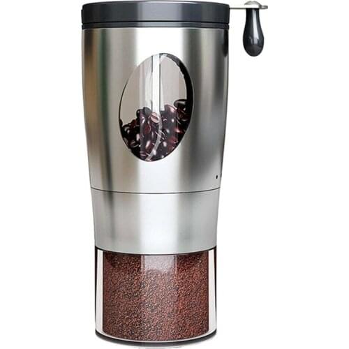 Professional Hand Crank Coffee Grinder Stainless Steel Beans Masher Manual Handmade Coffee Bean Burr Grinders Mill Kitchen Tool