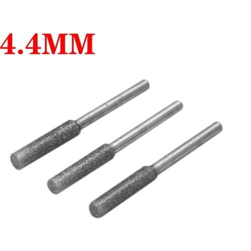 4/4.4/5mm Diamond Chainsaw Grinding Head Sharpener Polishing Burr Stone File Chain Saw Metal Polishing Electric Grinding Drill