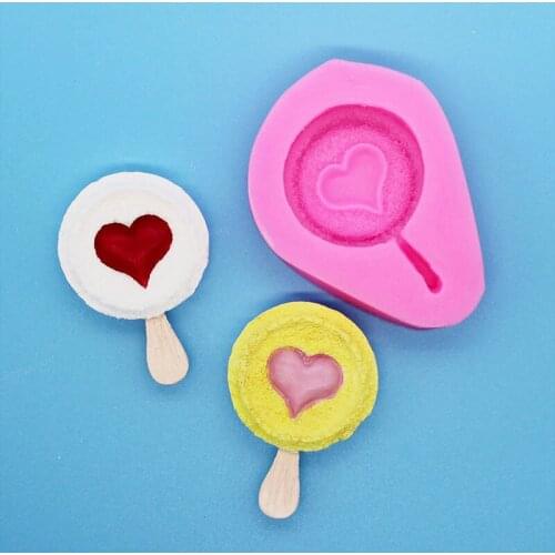 Silicone mould love lollipop candy fondant cake decoration ice cream chocolate handmade baking mold P1205 kitchen tool