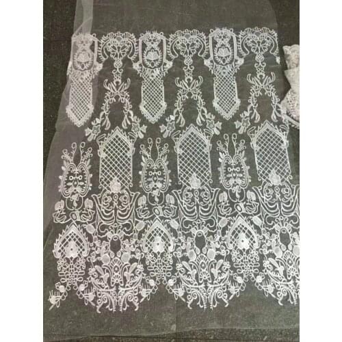 Bridal lace fabric SYJ-2257 embroidery french fabric best quality tulle mesh lace