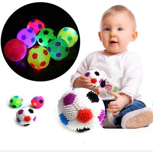 LED Flashing Bouncing Music Hedgehog Soccor Ball Football Squeeze Kids Toy Gift Bouncing Music Hedgehog Soccor Ball Football Squ