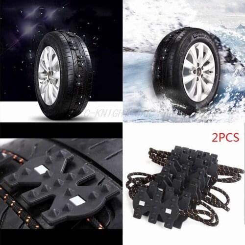 2pcs/Set Universal Tire Tyre Anti-skid Emergency Chain Dropshipping Durable Wearproof Snow Wheel Chain For Car SUV