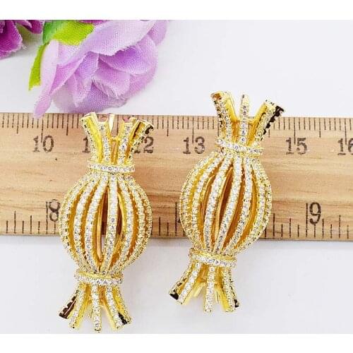 17X40MM Womens High Qualit CZ-inlaid Pearl Bracelet Buckle, necklace buckle, sweater chain connection buckle