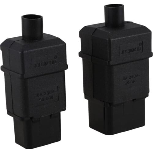 2 in 1 16A 250VAC IEC320 Series C19 Plug C20 Socket for Power Cord