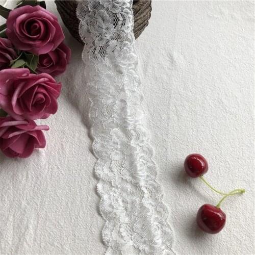 White lace 6cm S1027 ribbon handmade lace trim patchwork material diy garment sewing accessories