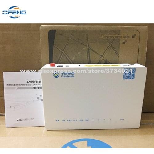 Free Shipping ZTE New Original ZXA10 F663N GPON ONT FTTH GPON ONU with 1GE+3FE Ethernet Port English Firmware