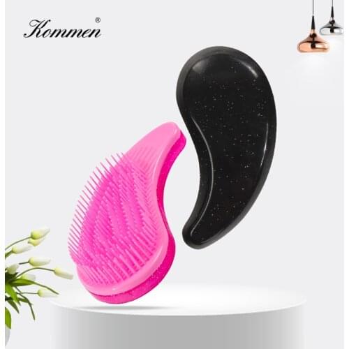 Shiny Hairbrush Women Hair Scalp Massage Comb Wet Curly Detangler Hair Brush Anti-static Hair Care Styling Tool Barber Accessory