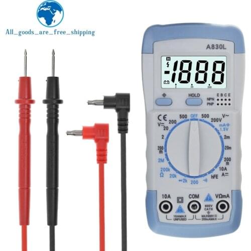 TZT A830L LCD Digital Multimeter DC AC Voltage Diode Freguency Multitester Volt Tester Test Current