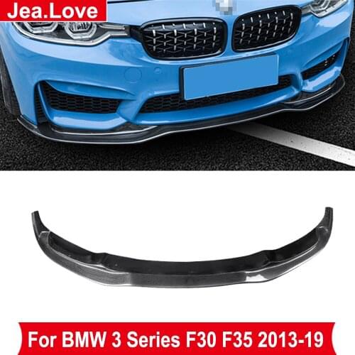 PSM Style Real Carbon Fiber Front Bumper Lip Diffuser For BMW 3 Series F30 F35 Modify to M3 AN GG Type 2013-2019