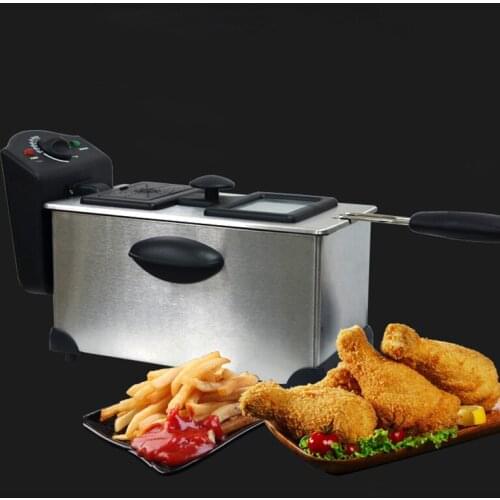 3L Electric Fryer Deep Fryer Stainless Steel Commercial Cooking Machine Chicken Duck Fish Meat Fries Fryer