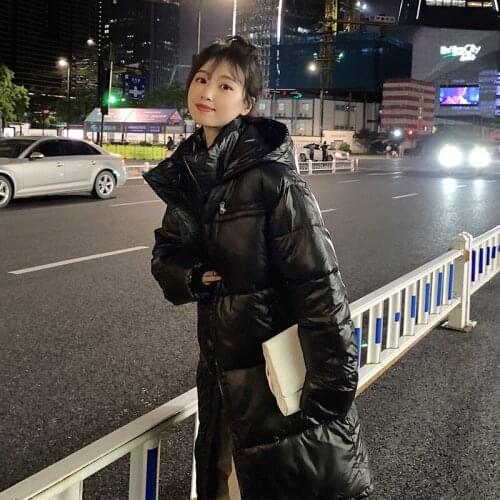 GOOHOJIO Women Parkas Winter Hooded Warm Coat Slim Cotton Padded Basic Jacket Female Casual Long Outwear Feminina 2020 Size XL