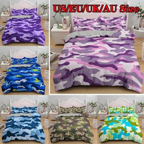 Camouflage Bedding Set Comforter Cover Modern Bedspread Bed Decor For Teens Adult Men Duvet With Pillowcases