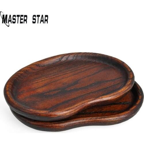 Master Star Export Wooden Plate Tableware Oval Shaped Dish Handmade Snacks Tray Tableware Tea Food Tray