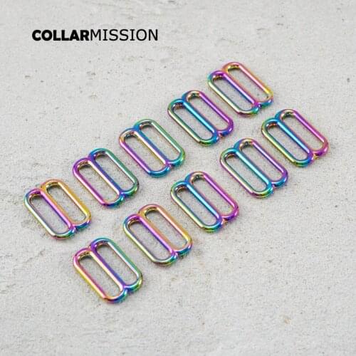 25mm metal adjustable slide buckle rose golden hardware for handmade dog necklace collars Belts Bags durable adjuster BZK25CH