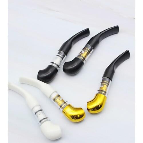 Reduce Tar Cleanable And Reusable Recycling Mouthpiece Handheld Portable Mini Resin Smoking Pipe Cigarette Holder Filter for Man