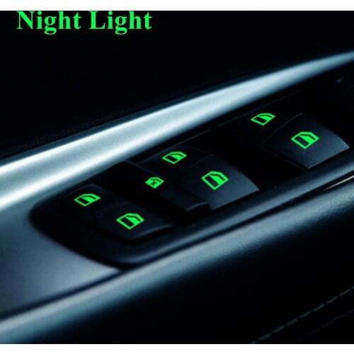 Car Sticker Car Window Switch Luminous Sticker for Honda Peugeot Audi Hyundai Nissan KIA Toyota Nissan Car Styling Car Interior