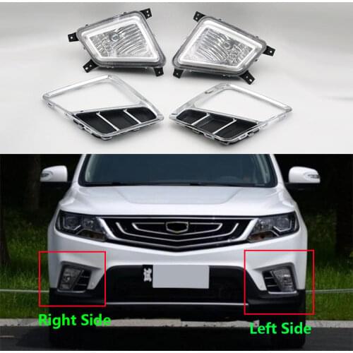 Front Bumper Fog Light Turn Signal Lamp with Light Holder Cover for Geely Vision X6 SUV 2016 2017 Emgrand X7